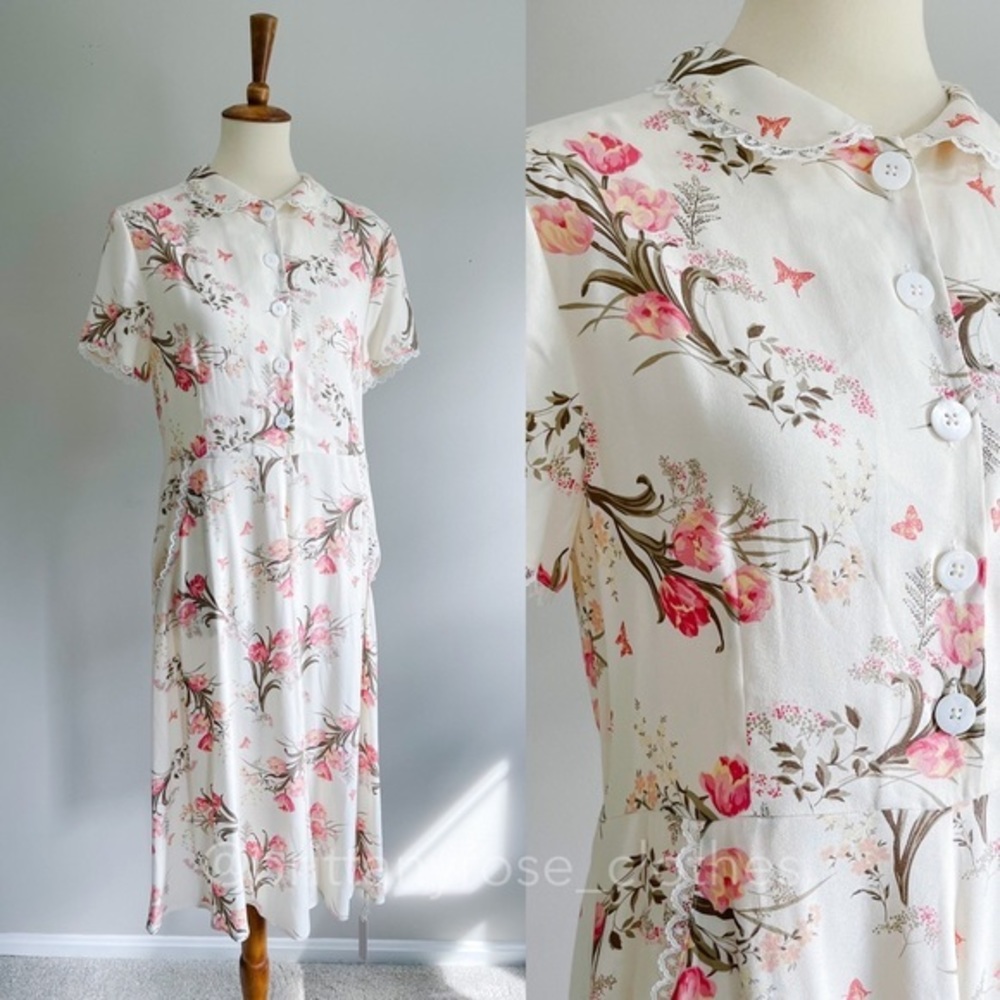 CHRISTY DAWN The Sebastian Midi Dress in Butterfly Tulip NWT